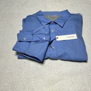 Calvin Klein | Shirts | Calvin Klein Mens Slim Fit Soft Lilac Dress Shirt L  6 Neck 3233 Sleeve | Poshmark